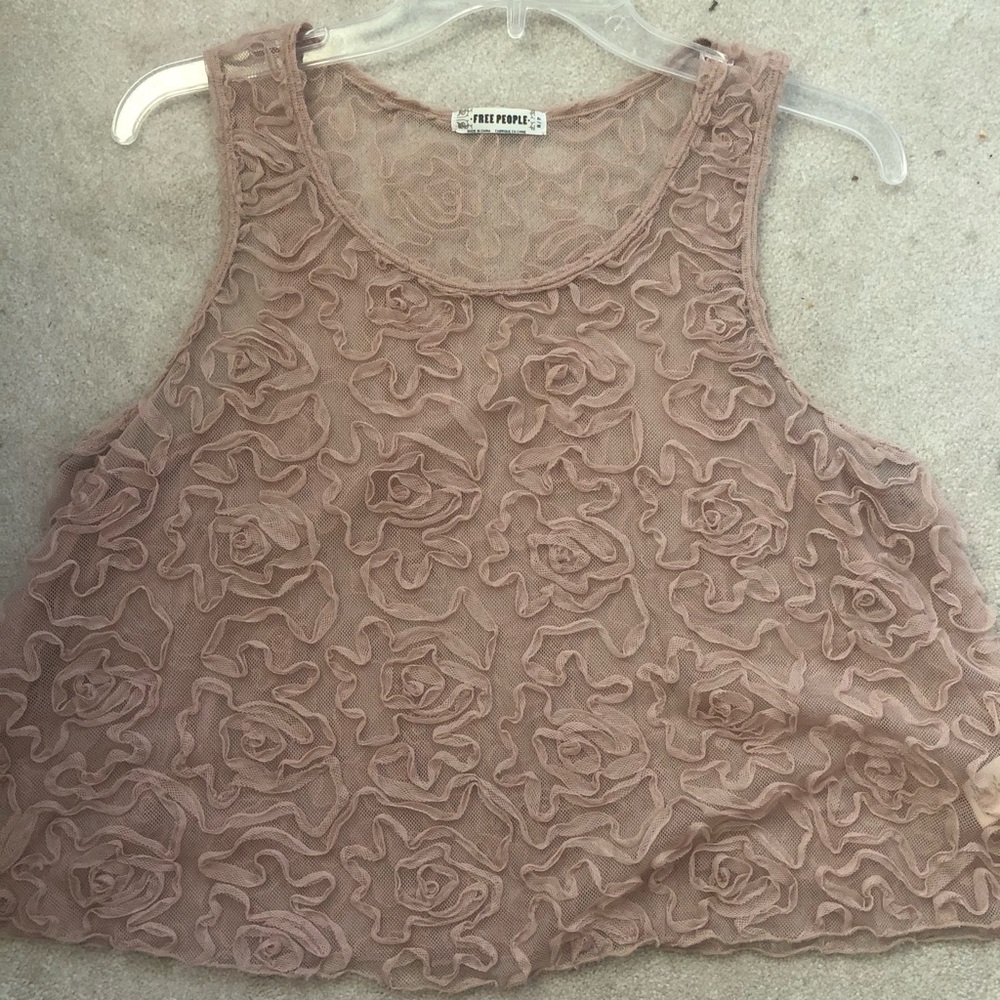 Free People Mesh Crop Top